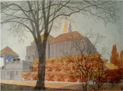 aquarell olbrich herbstfaerbung sued ostseite 1906